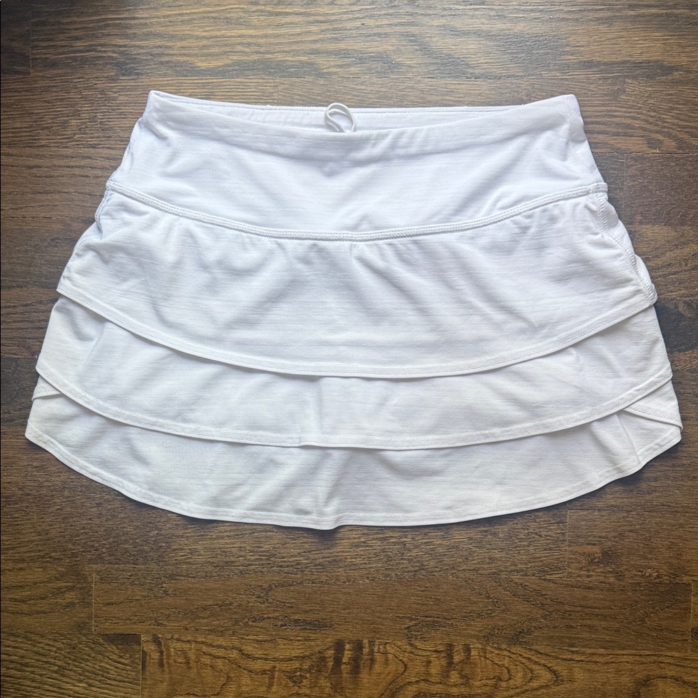 White Athleta Layered Tennis Skirt -